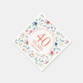 40e bruiloft Blush Rozen Jubileum Servet (Hoek)