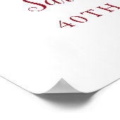 40e bruiloft Jubileum 2 Foto Welkom Teken Poster (Hoek)