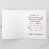 40e bruiloft Jubileum 8x5x11 Kaart (Binnen)