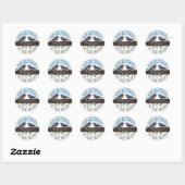 40e bruiloft Jubileum, Bluebirds of a Feather Ronde Sticker (Vel)