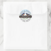 40e bruiloft Jubileum, Bluebirds of a Feather Ronde Sticker (Tas)