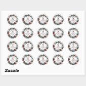 40e bruiloft jubileum Elegante Winter Ronde Sticker (Vel)