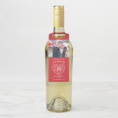 40e bruiloft Jubileum foto edelsteen hart Flessenhanger (Op fles)