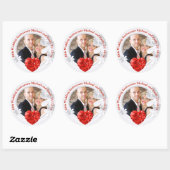 40e bruiloft JUBILEUM FOTO RUBY Ronde Sticker (Vel)