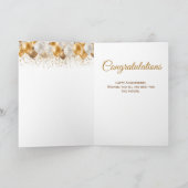 40e bruiloft Jubileum Gefeliciteerd Kaart (Binnen)