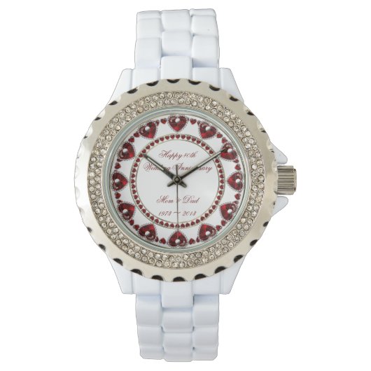 40e bruiloft Jubileum horloge (Voorkant)