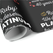40e bruiloft Jubileum I - Ruby Funny Paar Cadeaupapier (Rol Hoek)