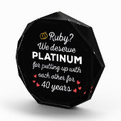 40e bruiloft Jubileum I - Ruby Funny Paar Fotoblokken (Rechts)