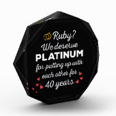 40e bruiloft Jubileum I - Ruby Funny Paar Fotoblokken (Links)