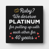 40e bruiloft Jubileum I - Ruby Funny Paar Fotoplaat (Voorkant)