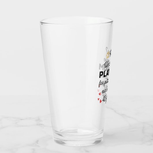 40e bruiloft Jubileum I - Ruby Funny Paar Glas (Rechts)