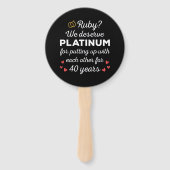 40e bruiloft Jubileum I - Ruby Funny Paar Handwaaier (Voorkant)