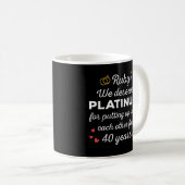 40e bruiloft Jubileum I - Ruby Funny Paar Koffiemok (Voorkant rechts)