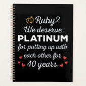 40e bruiloft Jubileum I - Ruby Funny Paar Planner (Voorkant)