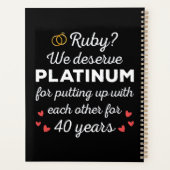 40e bruiloft Jubileum I - Ruby Funny Paar Planner (Achterkant)