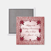 40e bruiloft Jubileum magneet (Voorkant / Achterkant)