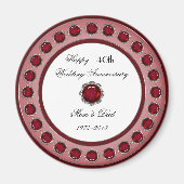 40e bruiloft Jubileum magneet (Voorkant)