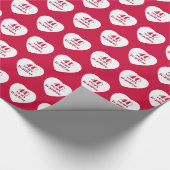 40e bruiloft Jubileum rode harten inpakpapier (Hoek)