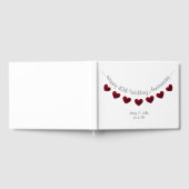 40e bruiloft Jubileum rode roos bunting Gastenboek (Volledig)