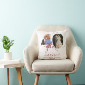 40e bruiloft Jubileum Ruby 2 Foto Kussen (Stoel)