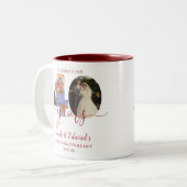40e bruiloft Jubileum Ruby 2 Foto Tweekleurige Koffiemok (Voorkant links)