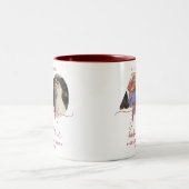 40e bruiloft Jubileum Ruby 2 Foto Tweekleurige Koffiemok (Center)