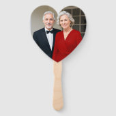 40e bruiloft Jubileum Ruby Diamonds Keepsake Handwaaier (Achterkant)