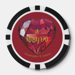 40e bruiloft Jubileum Ruby Do Poker Chips