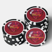 40e bruiloft Jubileum Ruby Do Poker Chips (Opstapeling)