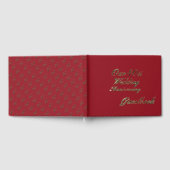 40e bruiloft Jubileum Ruby Gold Typografie Gastenboek (Volledig)