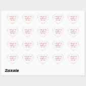 40e bruiloft Jubileum Ruby Hearts Hart Sticker (Vel)