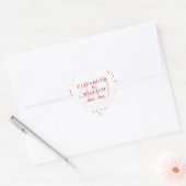 40e bruiloft Jubileum Ruby Hearts Hart Sticker (Envelop)
