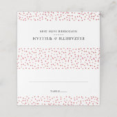 40e bruiloft Jubileum Ruby Hearts Plaatskaartje (Buitenkant ongevouwen)