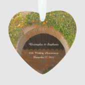 40e bruiloft Jubileum rustieke Archway Sinaasappel Ornament (voorkant)