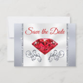 40e bruiloft Jubileum Save the Date Cards Kaart (Voorkant)