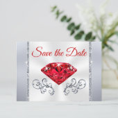 40e bruiloft Jubileum Save the Date Cards Kaart (Staand voorkant)