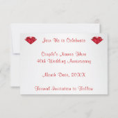 40e bruiloft Jubileum Save the Date Cards Kaart (Achterkant)