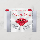 40e bruiloft Jubileum Save the Date Cards Kaart (Voorkant / Achterkant)