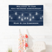 40e bruiloft Jubileum String Lights Banner (Insitu)