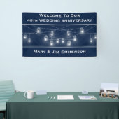 40e bruiloft Jubileum String Lights Banner (Beurs)