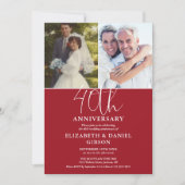 40e bruiloft Jubileum toen en nu 2 foto Kaart (Voorkant)