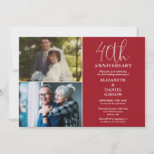 40e bruiloft Jubileum toen en nu 2 foto Kaart (Voorkant)