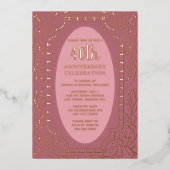 40e bruiloft Jubileum Uitnodigingen Elegant (Voorkant)