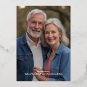 40e bruiloft Jubileum Uitnodigingen Elegant (Achterkant)