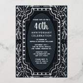 40e bruiloft Jubileum Uitnodigingen Elegant (Voorkant)