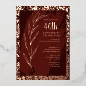 40e bruiloft Jubileum Uitnodigingen Unieke Kunst (Voorkant)
