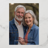 40e bruiloft Jubileum Uitnodigingen Unieke Kunst (Achterkant)