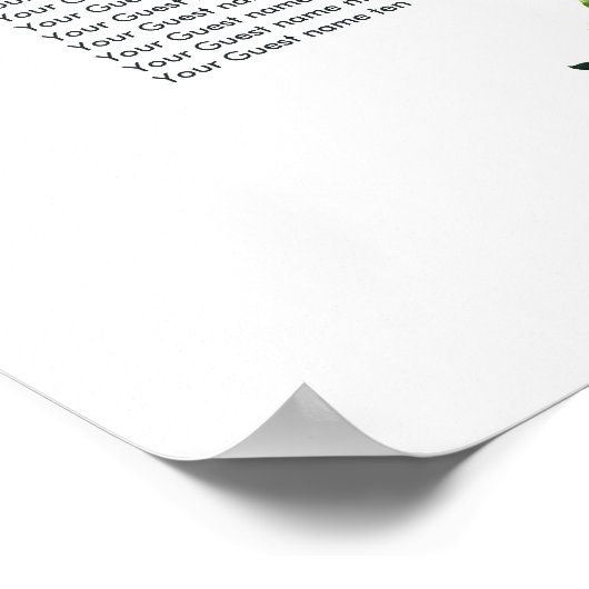 40e bruiloft jubileum zitplaatsen poster (Hoek)