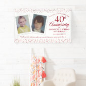 40e bruiloft Ruby Jubileum Kinderfoto's Welkom Spandoek (Insitu)