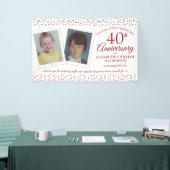 40e bruiloft Ruby Jubileum Kinderfoto's Welkom Spandoek (Beurs)